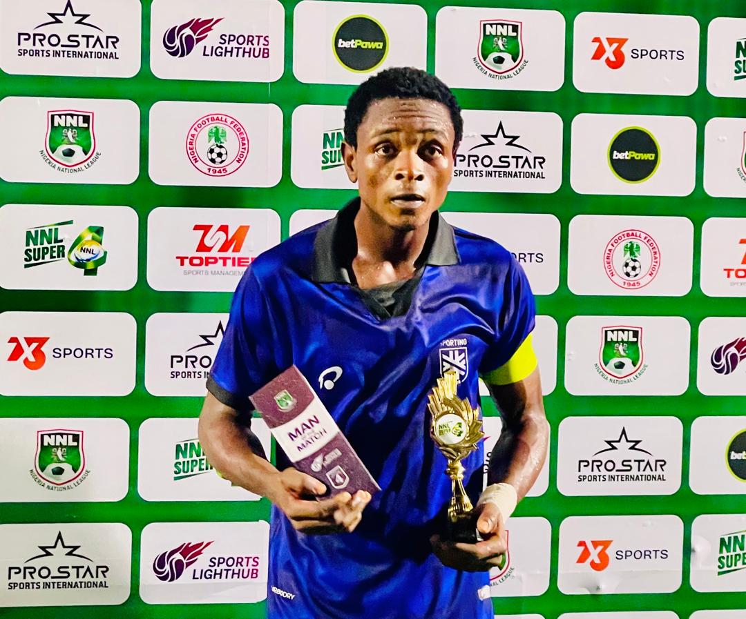 Cover image for NNL Super 4: Extending Betpawa Locker Room Bonus brings smiles to our faces- Sporting Lagos Captain, Uloko 