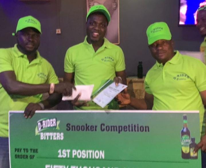 Cover image for D-Rider Bitters proud of staging exciting Snooker competition