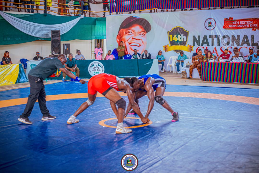 Cover image for Bayelsa State dominates men’s freestyle on Day 5 of 4th Gov Diri Wrestling Classics