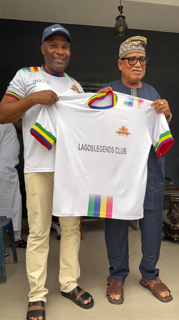 Cover image for Ex-Nigeria Football Internationals pays courtesy visit to Mayor Okeowo, seeks stronger grassroots football collaboration