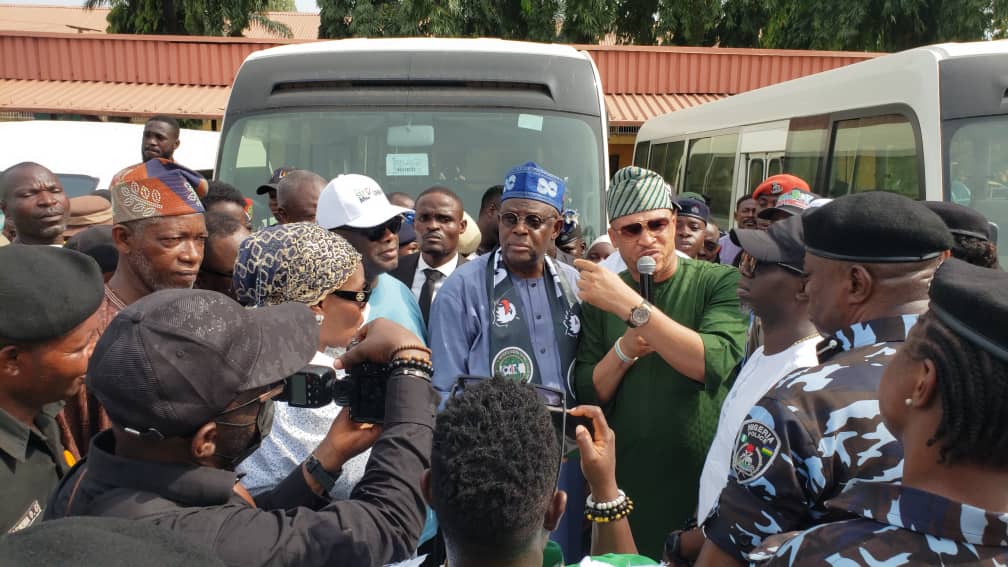 Reps Faleke donates Coaster bus to ANFASSC, decorated National Patron