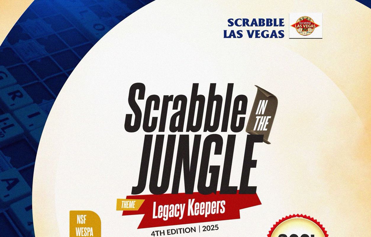 Cover image for Search for new Scrabble In The jungle King begins Friday  ... Tourney earns NSF, PANASA, WESPA Ratings