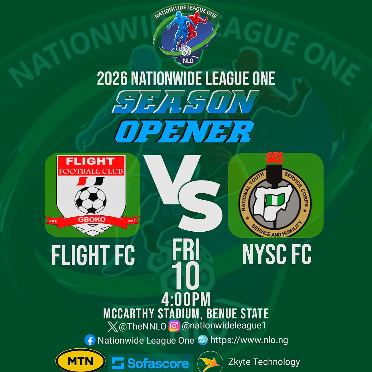 Cover image for Flight FC vs NYSC FC fixture sparks off 2026 NLO season