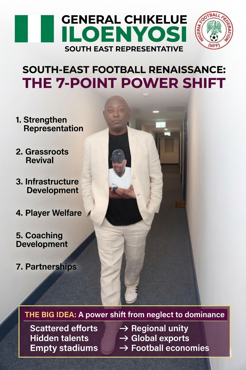 Iloenyosi unveils 7-Point Agenda for South-East football if elected into NFF board