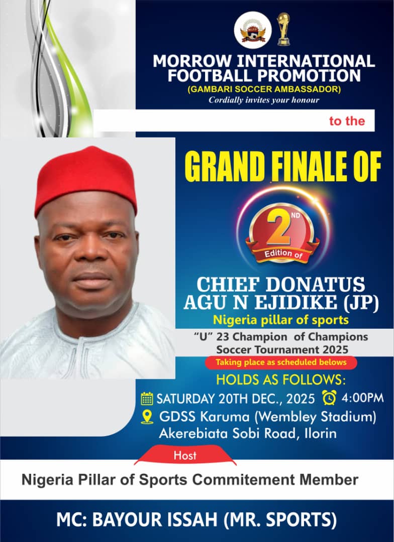 Cover image for Agu-Ejidike U-23 football tourney climaxes Saturday in Ilorin