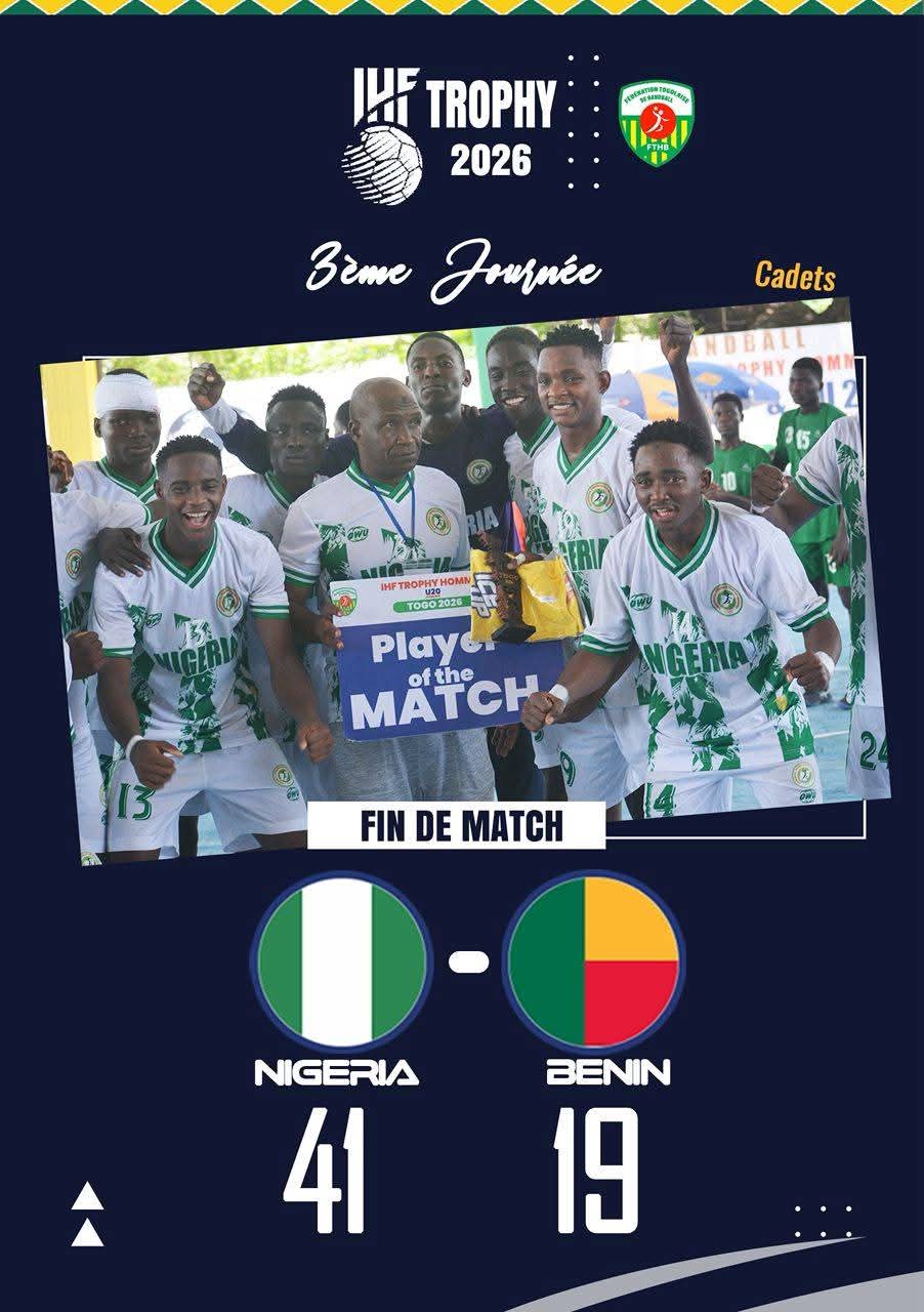 Nigeria U-18, U-20 teams storm semi-finals at IHF Trophy Africa Zone 3